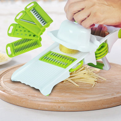 5-in-1 Stainless Steel Blades Vegetable Madoline Slicer